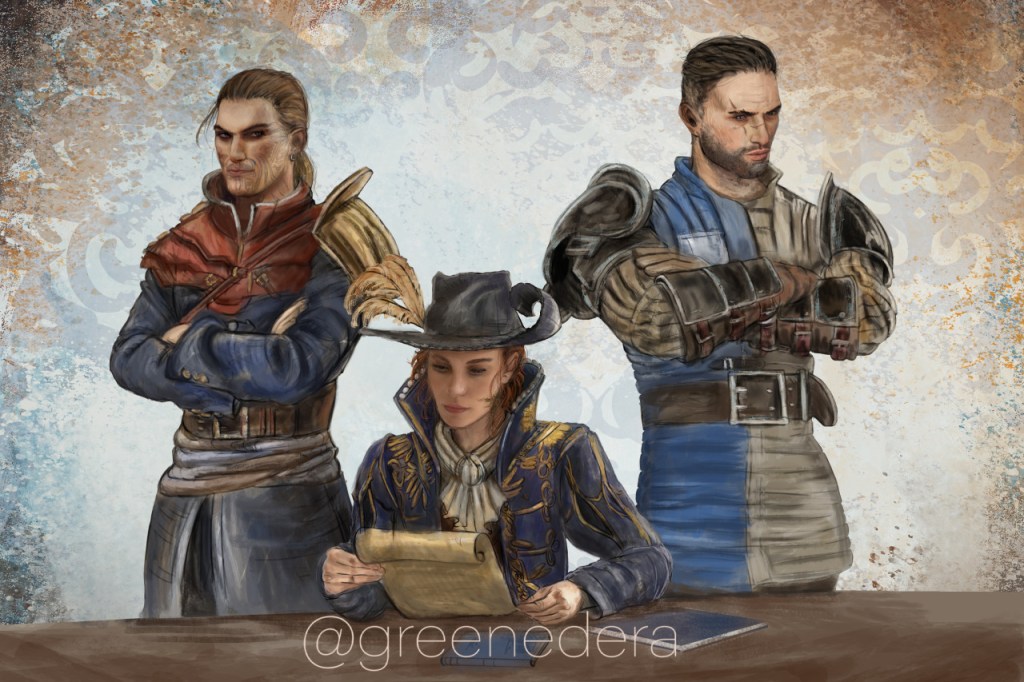 Jeanne De Sardet, greedfall fanart, Vasco, Kurt