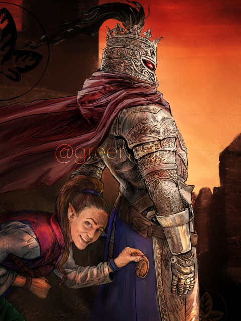 A fanart for the Dragonlance Universe - books by Margaret Weis & Tracy Hickman. This scene actually never took place (for what we know at least...?) but I love it. Would Tas succeed in his endeavor? I believe he did. The castle is, of course, the cursed Dargaard Keep. The idea of Tasslehoff pickpocketing Lord Soth came from my friend Marz Reed, so this painting is dedicated to him! Tas is my #2 favorite character in the Dragonlance Universe. Pencil sketch, Photoshop + media tablet digital painting, July 2020. Image size - 2105x2992px 2.27 MB