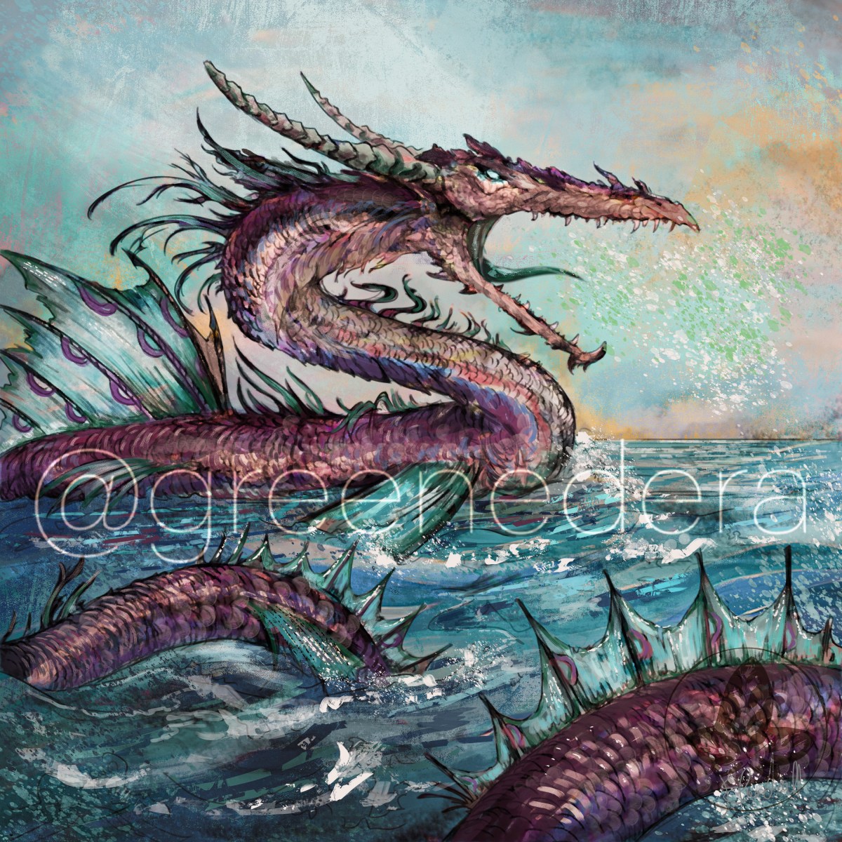 Indigo sea serpent –&nbsp;dragon