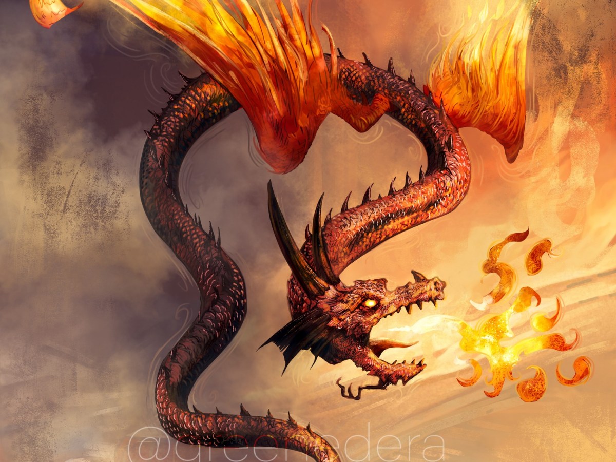 Burning old pages –&nbsp;dragon