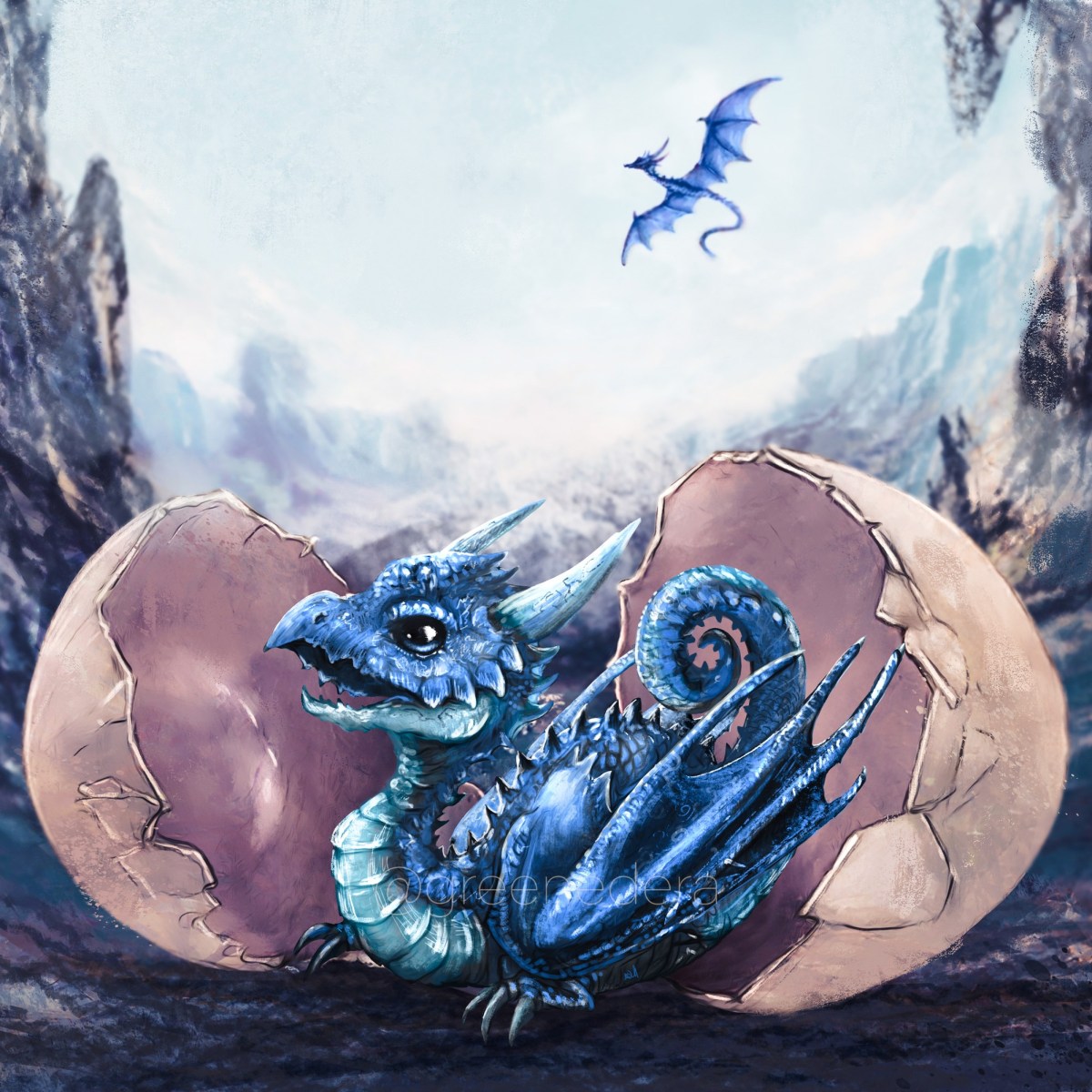 Blue baby dragon&nbsp;egg