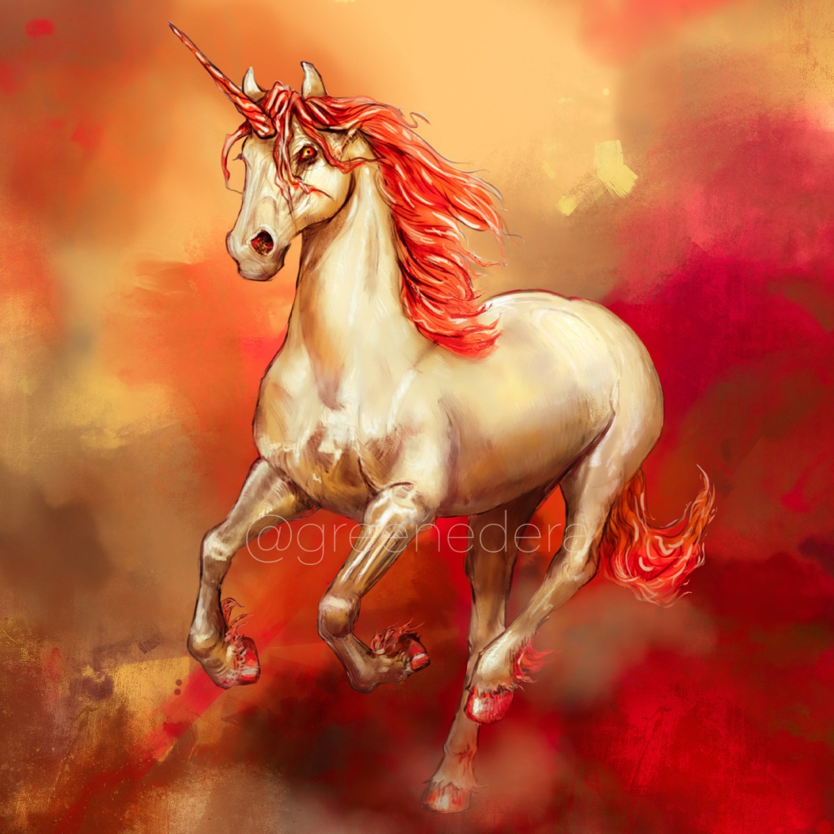 Fire unicorn